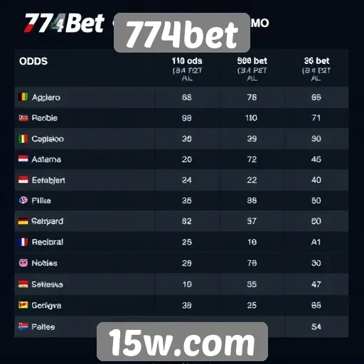 Comparativo de odds em 774bet e concorrentes