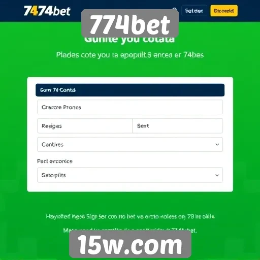 Como criar uma conta na 774bet em poucos passos